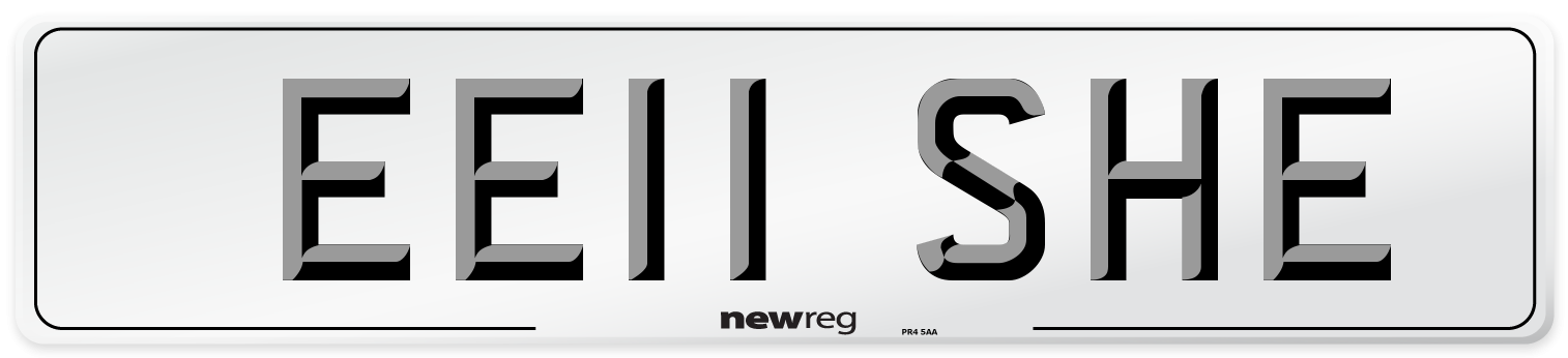 EE11 SHE Number Plate from New Reg